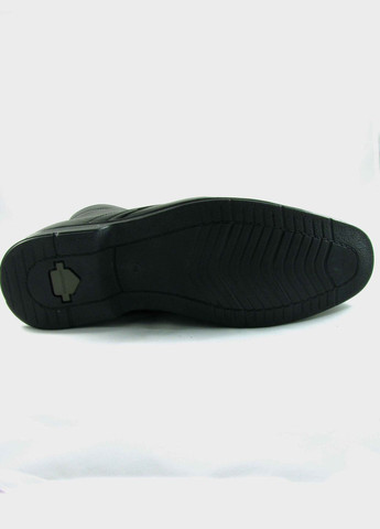 Черные осенние мужские кожанные классические ботинки черные (934) Lider Club