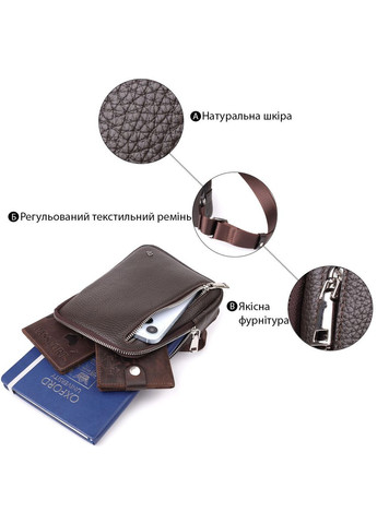 Слинг из зернистой натуральной кожи 22878 Grande Pelle (362418335)