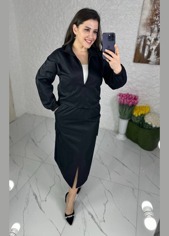 Женский костюм юбка и кофта цвет черный р.54/56 452993 New Trend (285711699)