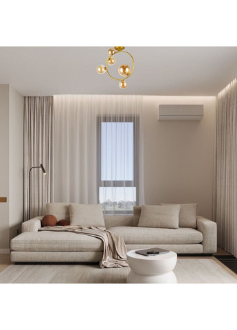 Золота люстра "Bubbles" на 5 ламп (918-LP267-5 SGGD+BR) No Brand (370072508)