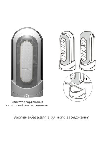 Вібромастурбатор Flip Zero Electronic Vibration White, змінна інтенсивність, розкладний Tenga (371343133)
