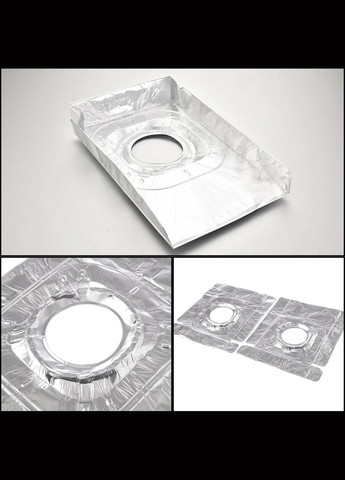 Набор из 2 защитных термостойких накладок на плиту из алюминиевой фольги фольга панель протектор газовых плит Kitchen Master (317638705)