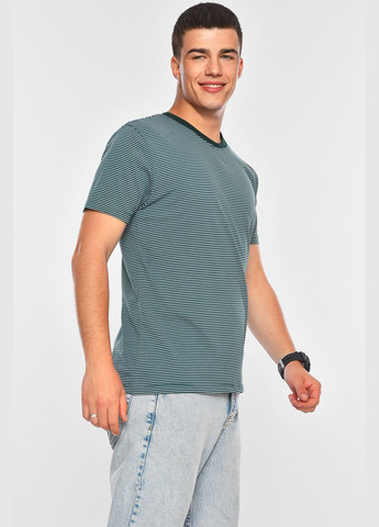 Зелена футболка чоловіча напівбатальна зеленого кольору Let's Shop