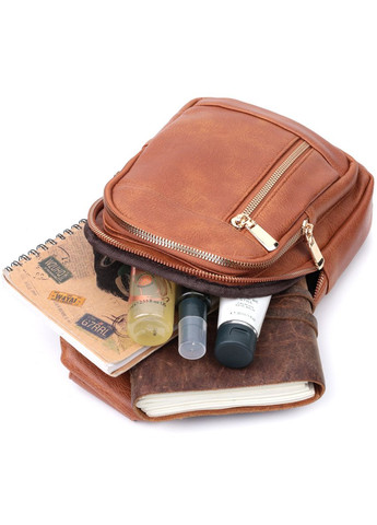 Цікава слінг сумка для жінок з екошкіри рудий 22749 Vintage (362418161)