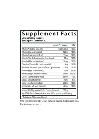 Postnatal Multivitamin Essentials with DHA - 60 caps Fairhaven Health (369399288)