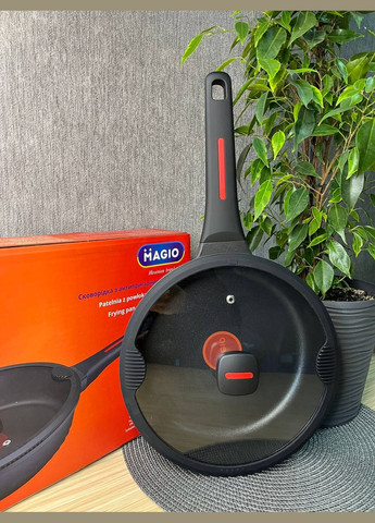 Литая антипригарная сковорода MG-1170 с индикатором нагрева 24см Magio (330828966)