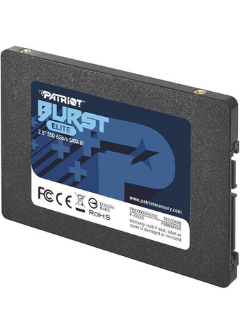 Диск SSD — сендвіч накопичувач Burst Elite 960 GB 2.5" SATA 3.0 6 gbit PBE960GS25SSDR Patriot (282001354)