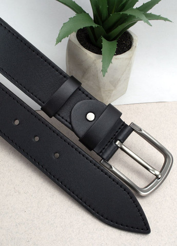 Ремень мужской кожаный черный HC-4097 (125 см) под джинсы HandyCover (295574219)