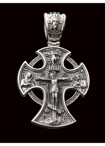 Масивний чоловічий срібний православний хрестик. Кулон захисний DeLoS (361109386)