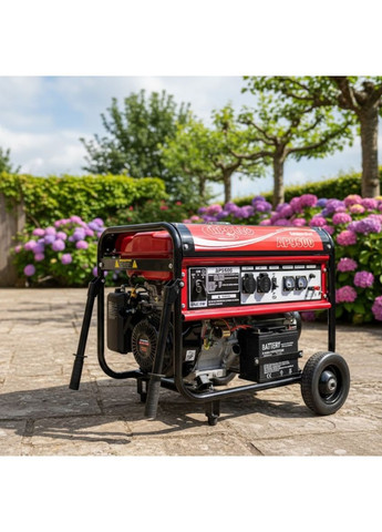 Генератор бензиновий AP9500 5.5 кВт однофазний з електричним запуском (2104618802) No Brand (368902821)