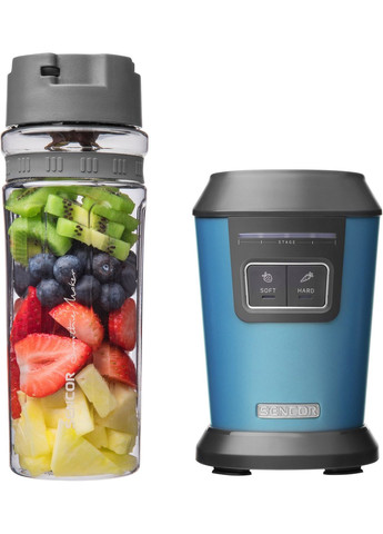 Блендер для полосы стационарный 800Вт, 2 емкости, чаша-600мл, титановые лезвия, вакуумные крышки, Sencor (341316301)