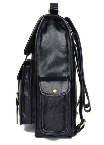 Кожаный рюкзак Vintage с карманами для мужчин и женщин черный (sku_14967) No Brand (329860400)
