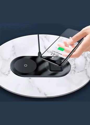 Зарядное устройство Simple 2in-1 Wireless Charger 18W Max (WXJK-01) черный Baseus (308797734)