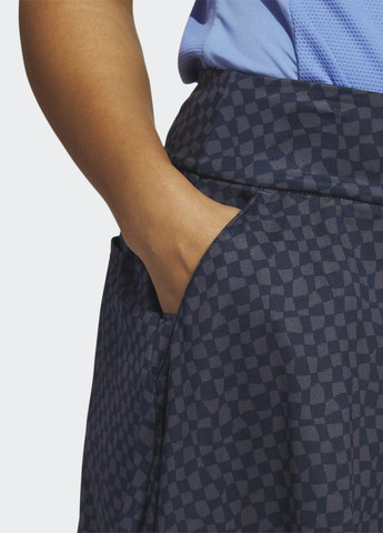 Синее спортивное юбка для гольфа printed 16-inch adidas с логотипом