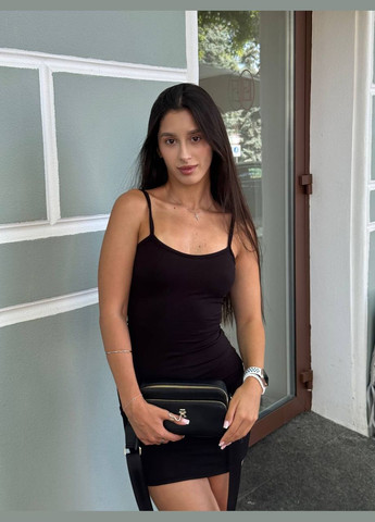 Чорна повсякденний сукня жіноча Гермес однотонна