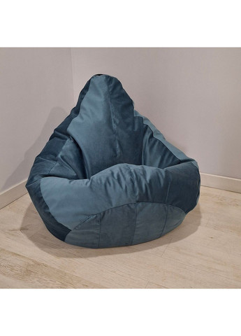 Кресло-мешок груша, M - 100х75 Велюр Florida Ocean SkyPuff (361257735)