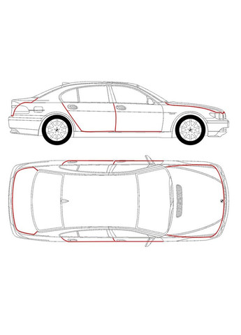 Молдинг на кромку дверей металева основа Серый 5м (6*9мм) мягкий No Brand (354747008)