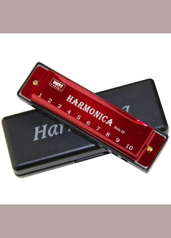 Губна гармошка Harmonica Блюзова Червона No Brand (347641182)