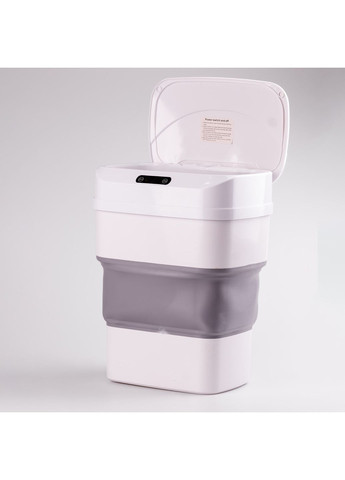 Мусорное ведро складное с сенсорной крышкой от 8 л до 17.5 л Серый Houhai Industrial (360456805)