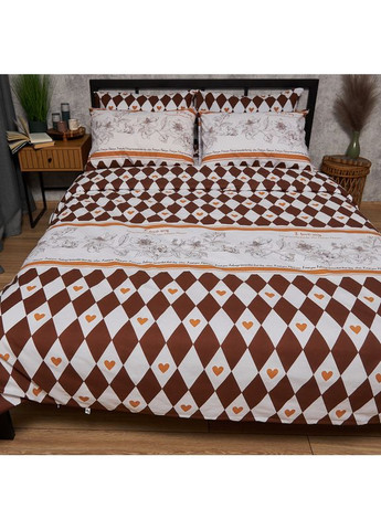 Комплект постільної білизни Бязь Gold Люкс євро 200х220 наволочки 2х40х60 (MS-820009390) Moon&Star Heart Patch (356116392)