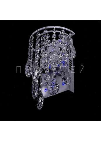 Кришталеве бра на 2 лампочки (патина хром) E1386/2W No Brand (354229785)