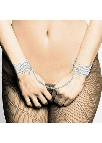 Наручники Desir Metallique Handcuffs - Silver, металлические, стильные браслеты Bijoux Indiscrets (383110664)
