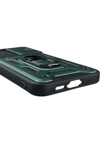 Чохол для Galaxy A55 5G (A556B) броньований з кільцем-тримачем підставкою зі шторкою на самсунг а55 5г зелений rg1 Samsung (366386020)