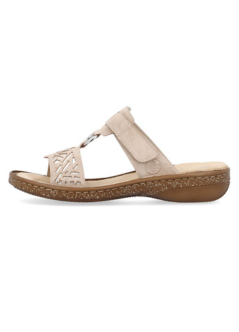 Розовые летние шлепанцы Rieker