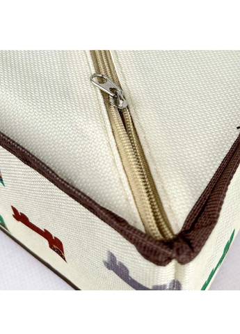 Органайзер для зберігання шкарпеток спідньої білизни дрібниць аксесуарів спанбонд 31х27х12 см (477014-Prob) Бежевий з собачками Unbranded (293343321)