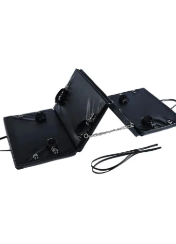 Дошка для бондажу Bondage Board (наручники+манжети на щиколотки+окови на ноги+ремені) чорна Roomfun (383089010)