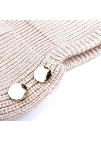 Капор жіночий віскоза з вовною бежевий ПАВЛИНА LuckyLOOK 597-631 (322791162)