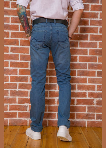 Синие демисезонные джинсы мужские повседневные, цвет черный, RELUCKY
