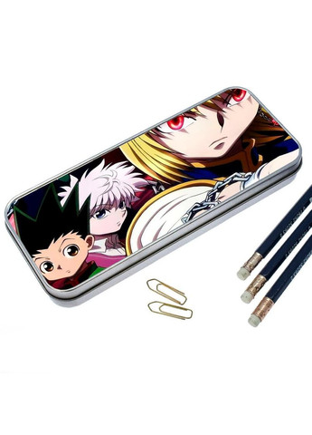 Пенал школьный для мальчика и девочки металлический Хантер х Хантер #008 7*18 см Silver No Brand (309152197)