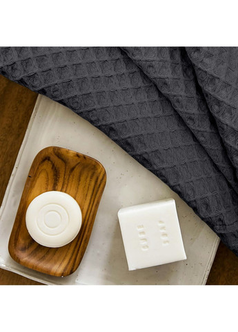 Вафельні рушники Normandia Greek Waffle Антрацитово-ліловий 2 шт Cosas комбінований