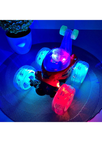 Машинка перевертыш на радиоуправлении трюковая со световыми и звуковыми эффектами Красная (9802) No Brand (365807452)