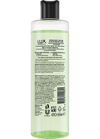 Гель для душа "Кактус и гиалуроновая кислота" Botanicals Moonlight Cactus & Hyaluronic Acid Shower Gel 480ml. Lux (368649295)