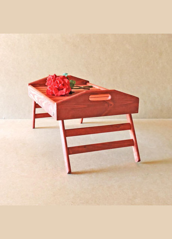 Столик-поднос для завтрака из дерева Аляска коралл (СТП-001714) No Brand (327867808)