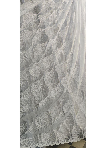 Тюль Абстракція Жакардова біла 300х240 No Brand (353834104)