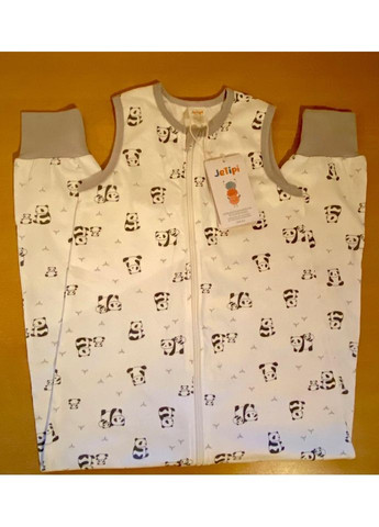 Біла комбінезон-сліп бавовняний з принтом для хлопчика by jetipi bdo96462 білий Dimo