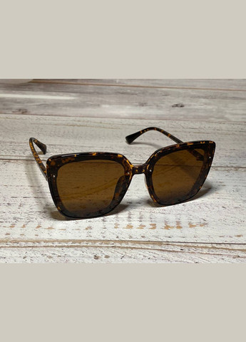 Окуляри жіночі сонцезахисні стильні леопард форма квадрат коричневі LIGHT (315889501)