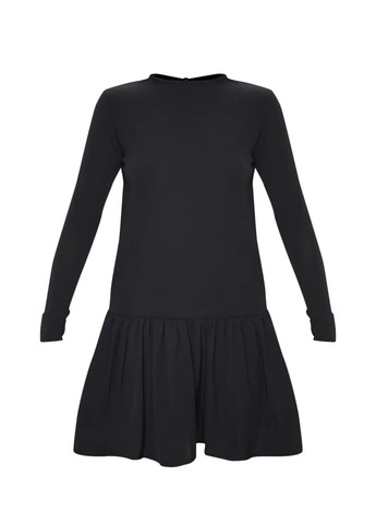 Черное платье PrettyLittleThing однотонное