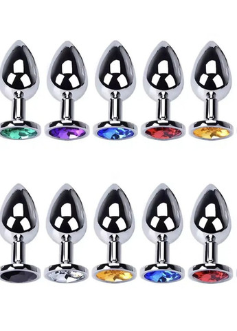 Анальная пробка металлическая размер S лиловый No Brand (362571363)