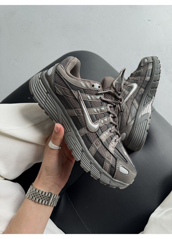 Серые демисезонные кроссовки мужские nike p-6000 brown / grey найк п-6000 No Brand