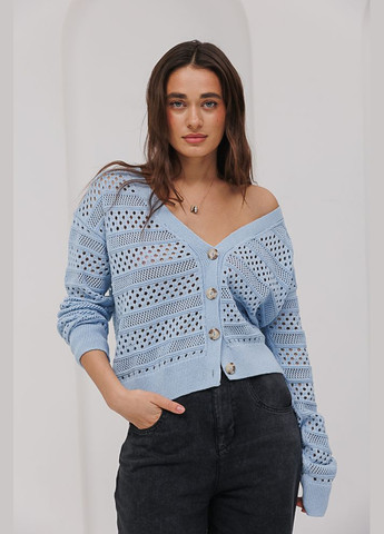 Голубой демисезонный кардиган Arjen