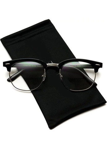 Окуляри для комп'ютера Blue Blocker чорно-сріблясті панто No Brand (304293470)