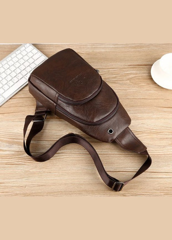 Чоловіча сумка бананка на груди з USB крос боді сумка-бананка слінг для чоловіків нагрудна барсетка(BRT) Brettani (336552331)