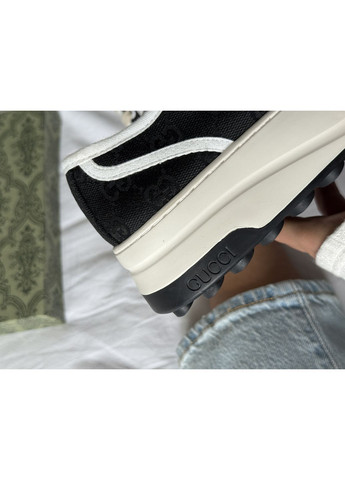 Кросівки жіночі Gucci GG Canvas | Гуччі Канвас чорно-білі No Brand чорно-білі демісезони (366343495)
