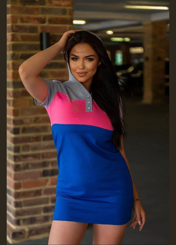 Синя спортивна, повсякденний, кежуал жіноча сукня-футболка сукня-футболка No Brand