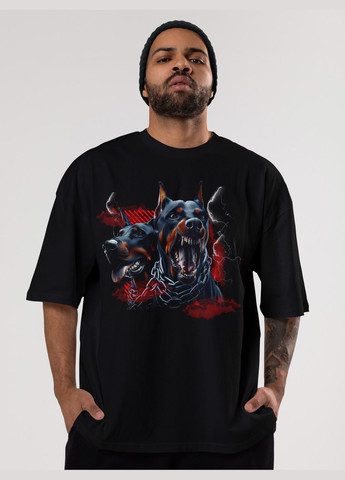 Черная мужская футболка оверсайз urban черная высокая плотность с длинным рукавом Mishe