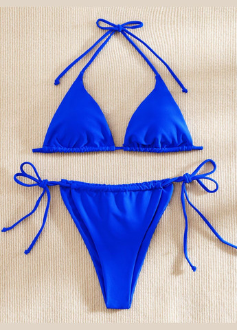 Синий летний купальник (лиф и трусики) раздельный SHEIN